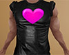 Heart Leather Shirt 2 M