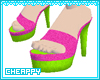 Pink Green Shoes