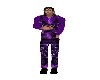 CH purple floral suit