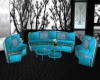 (DiMir)Sleek Blue Sofa