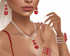 Hot Pearls Full Set Red