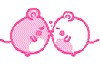 Kissing pink Mice