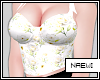Floral corset top white