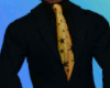 Black Suit/Gold Tie