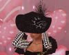 black fascinator hat