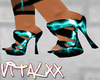 !V Fansy Teal Rave Heels