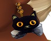Black Cat Earrings Gold