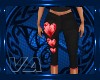 Fancy Heart Capri blk-rd