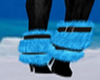 Black Boots Blue Fur