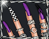flamey nails purple