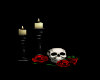 skull Red Rose Candles
