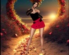 mila  dress black/red