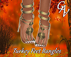 GOLD TURKEY FEET BANGLES