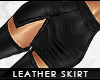 - leather mini skirt -