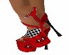 RED / CHECKERED  HEELS