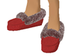 Red Leather Slippers M