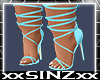 X Blue Strap Heels W X