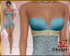 cK Dress W/Lace BBlue