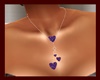 Purple hearts necklace