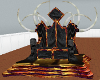 Gold Black Double Throne