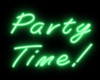 Green Party Time Neon