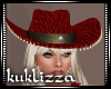 (KUK)cowgirl hat red