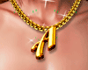 !F Letter Gold Necklace