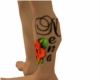 Nena flower leg tattoo