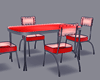Red Glow Table & Chairs