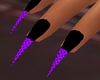 Purple Black Dots Nails
