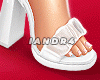 Grace White Sandals
