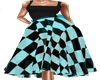 50S PIN UP TEAL/BLK DRS