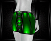 b green latex skirt