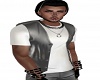 Leather Vest & Top-Grey