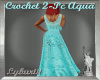 Crochet 2-Pc Aqua Dress