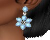 FLOWER  EARRINGS _ BLUE