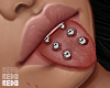 Tongue + piercings v4