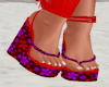Misha Red Wedge Sandal