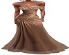 strapless tan brown gown