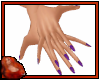*C Hand Nails Purple