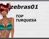top turquesa con tiras