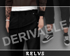 r. black pants belt