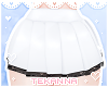 [T] Pleated skirt White