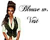 Blouse & Vest Green