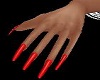 Bright Red Nails Hands