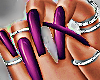 Joy Nails Purple + Rings