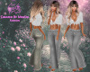 Sporty Gray Jeans White
