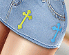 ❥ Jeans Skirt Cross