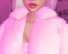 P! Soft Fur Jacket Pinku