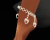 silver hearts anklet (R)